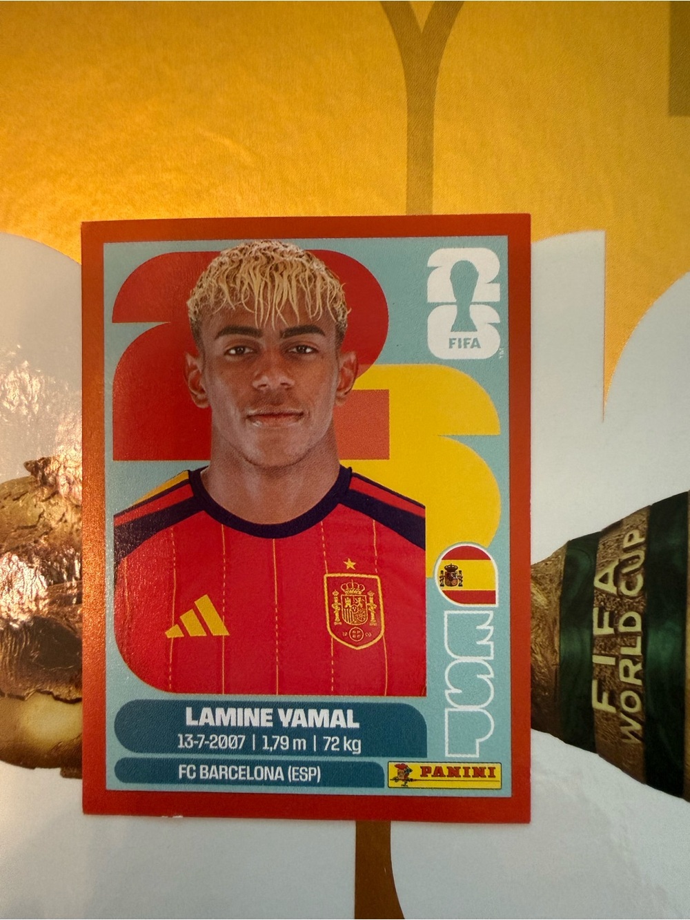 Lamine Yamal ESP 15 Red parallel panini sticker